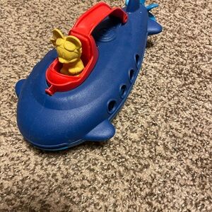 Blue and Red Toy Vehicle Submarine